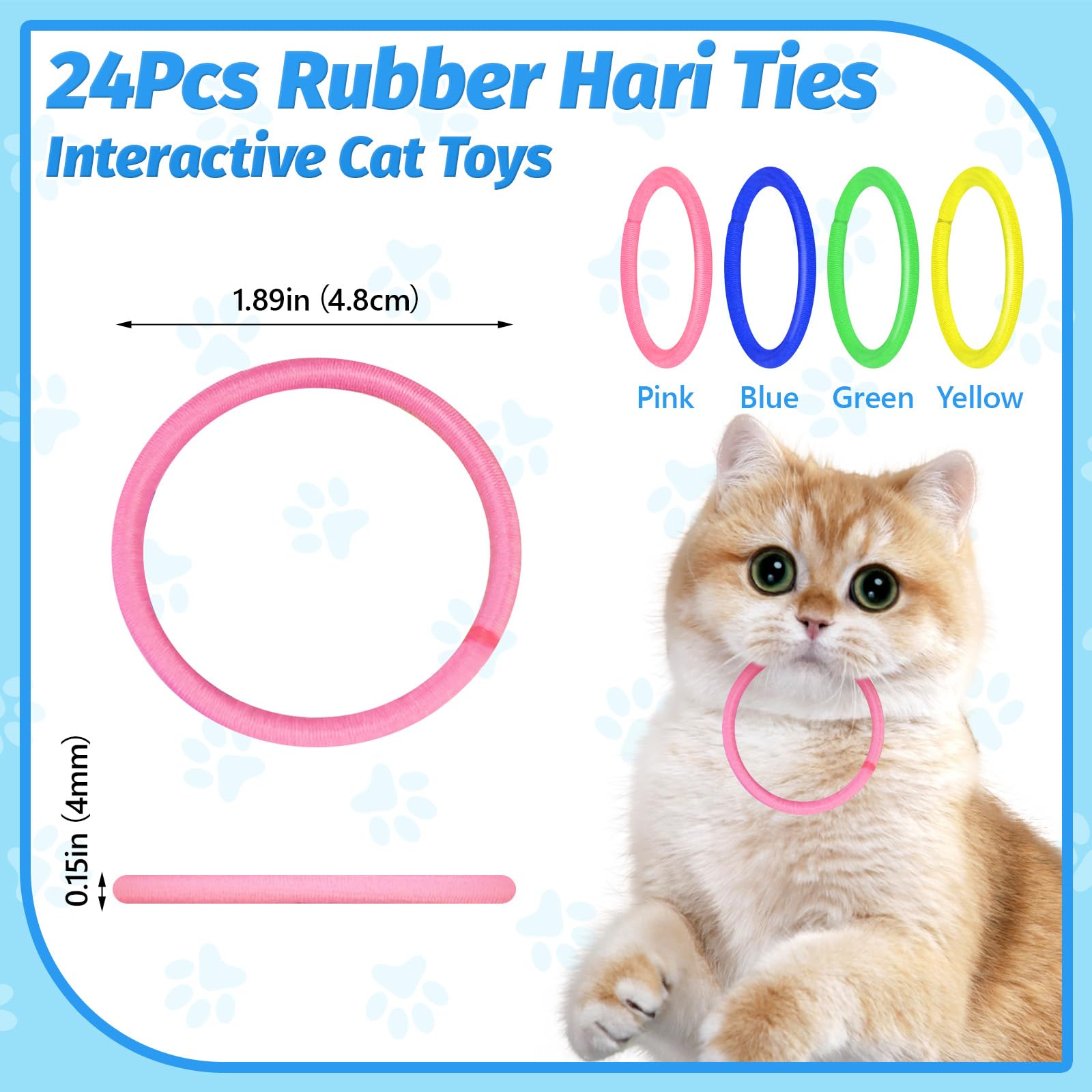 Amazon.co.jp: AKAIXI 猫のおもちゃ 24個 ゴム猫噛むおもちゃ